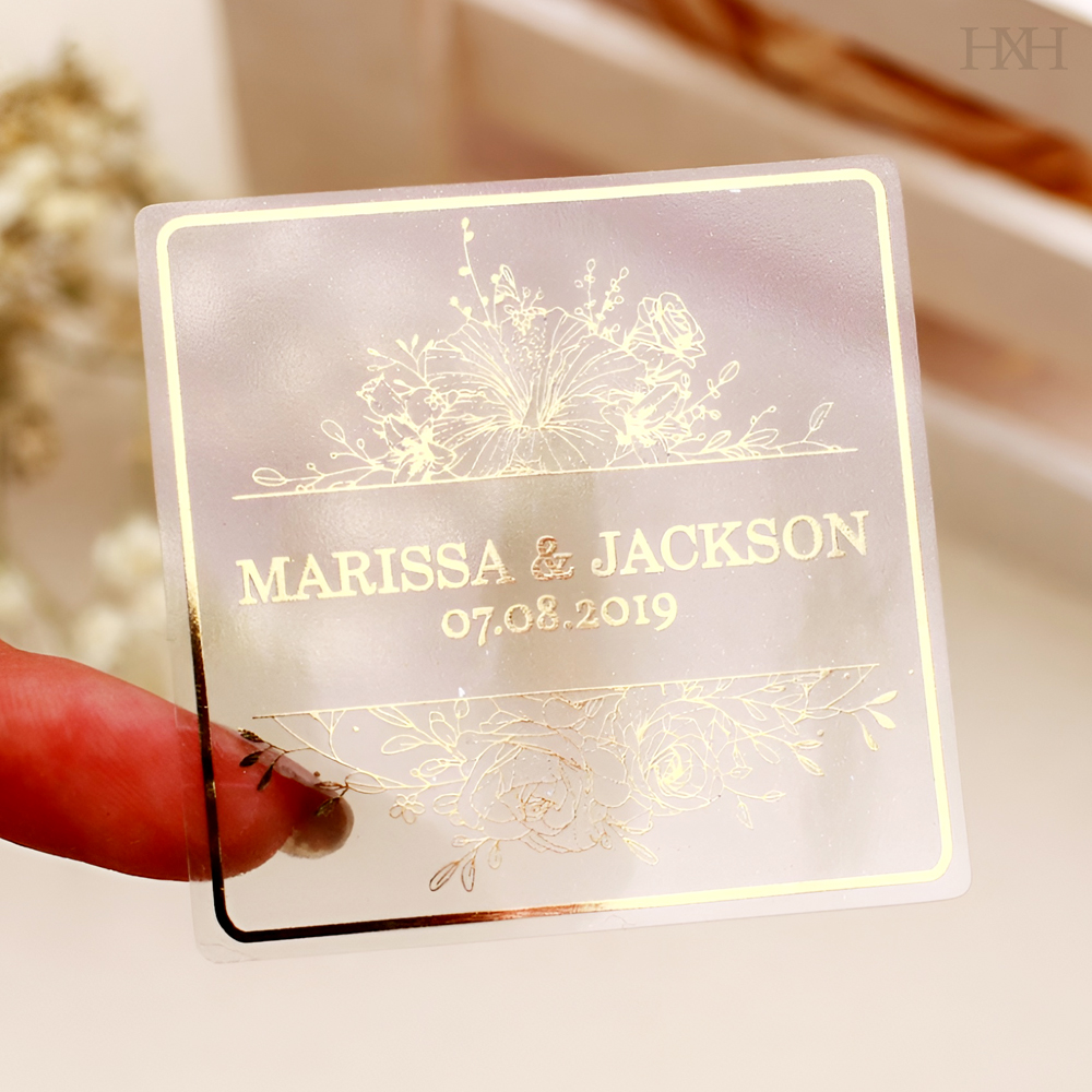 Personalised Candle Label - 50 sheets Personalized Wedding Stickers Wedding