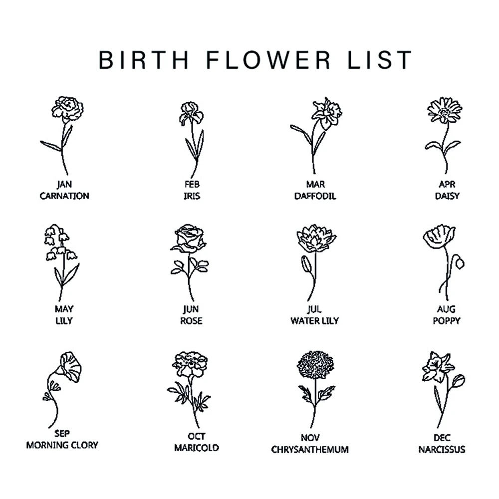 Custom Birth Month Flower Neck - Birth Flower Necklace recensie en prijs