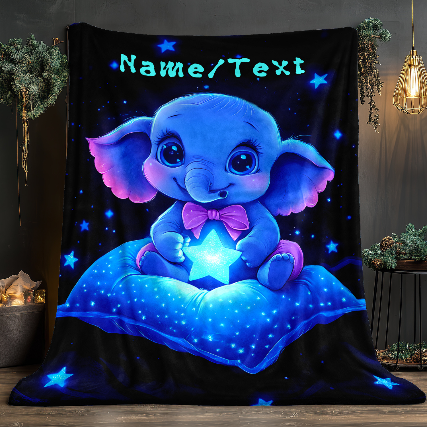 Personalized Cute Blue Elephan - Custom Night Sky recensie en prijs