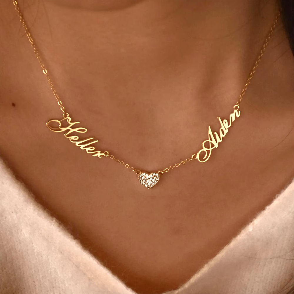 Custom Two Name Necklace For W - Name Necklace Custom recensie en prijs