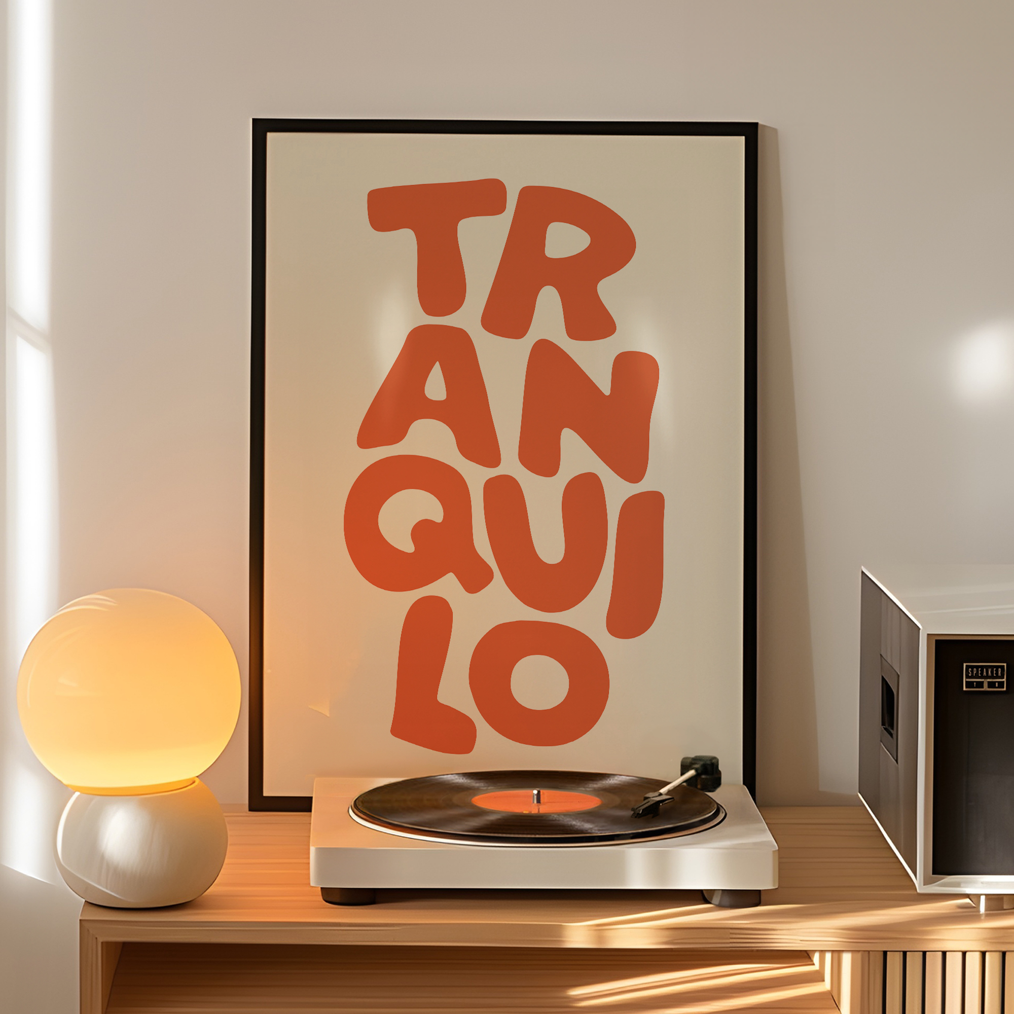 Boho Tranquilo Orange Cream Re - Custom Map Poster recensie en prijs