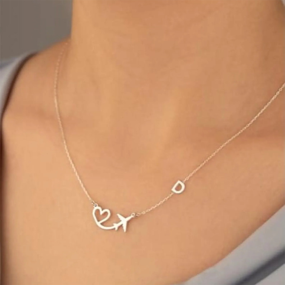 Personalized Heart Airplane In - Name Necklace Custom recensie en prijs