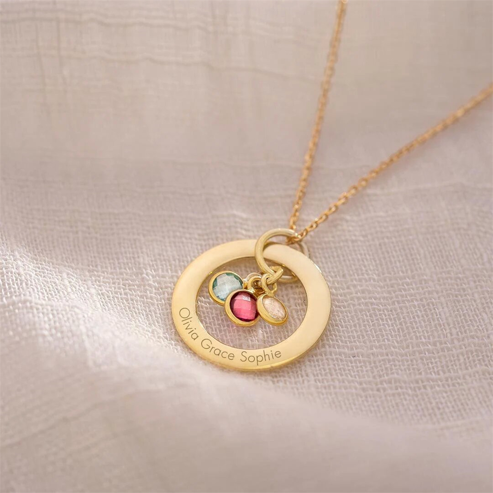 Custom Birthstone Eternal Ring - Birth Flower Necklace recensie en prijs