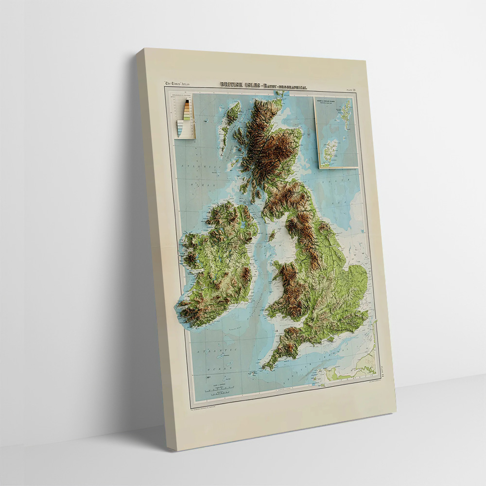 3D Relief Map of 1922 British  - Custom Map Poster recensie en prijs