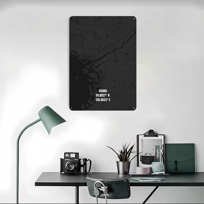 Osaka City Map Tinplate Poster - Custom Map Poster recensie en prijs