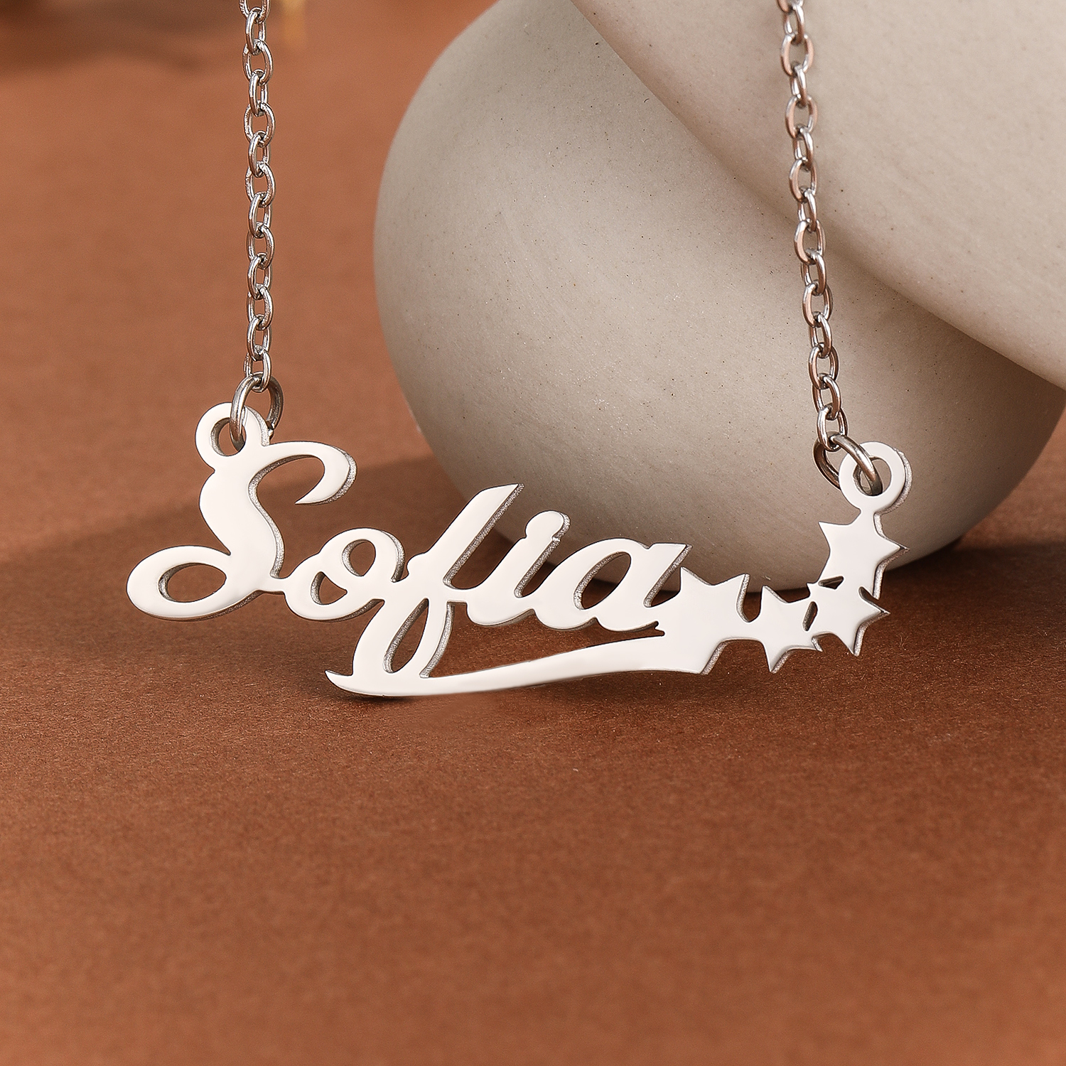 Stainless Steel Star Letter Pe - Name Necklace Custom recensie en prijs