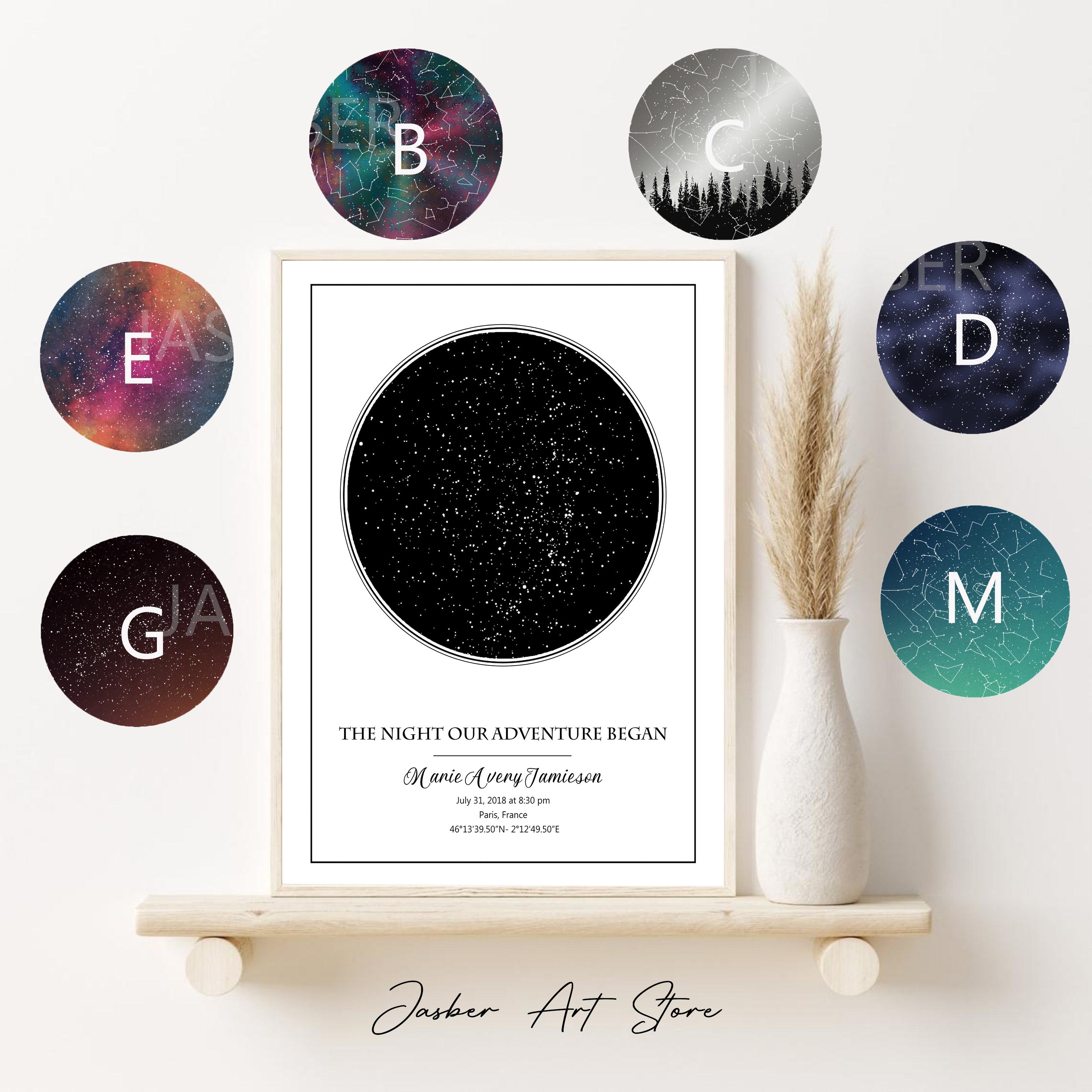 Personalized Star Map Poster B - Custom Star Map recensie en prijs