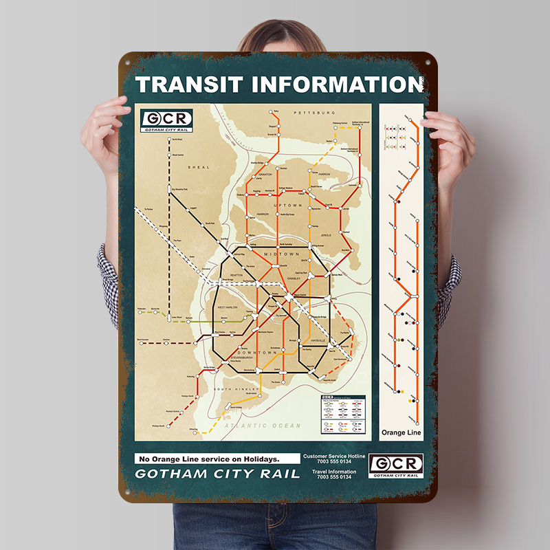 Gotham City Map Printed Poster - Custom Map Poster recensie en prijs
