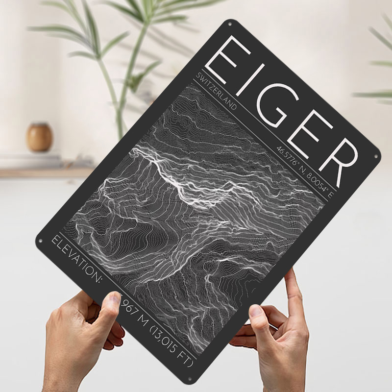 Eiger Mountain Topographic Con - Custom Map Poster recensie en prijs
