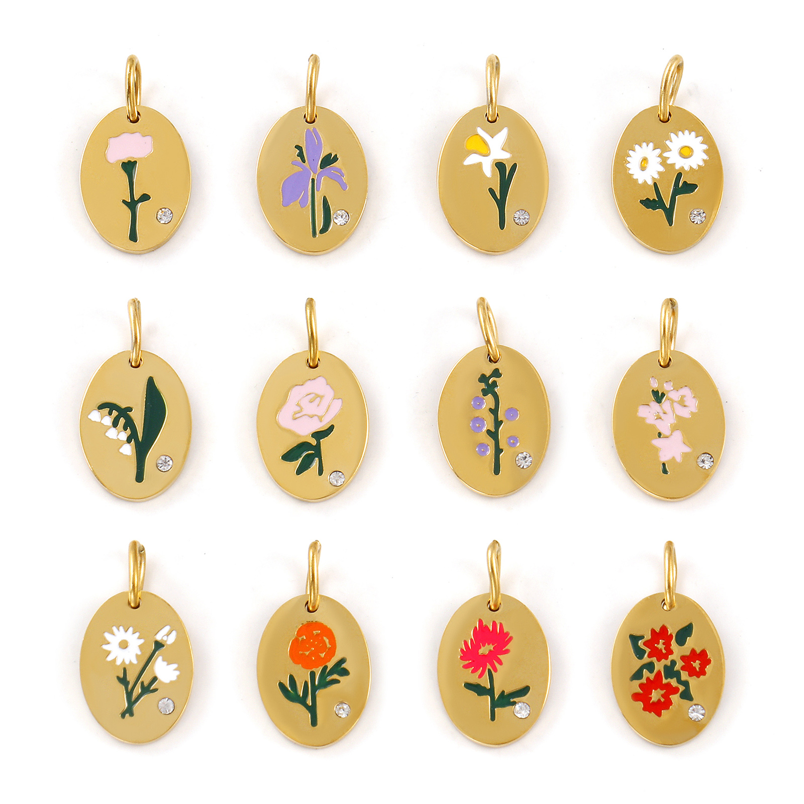 1 Piece 304 Stainless Steel Bi - Birth Flower Necklace recensie en prijs